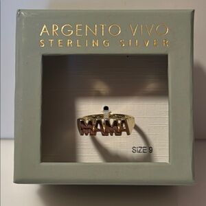 Argento Vivo Sterling MAMA Ring NIB